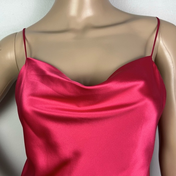 NEW CINQ A SEPT REVOLVE PINK SILK COWL NECK TOP - Picture 3 of 8